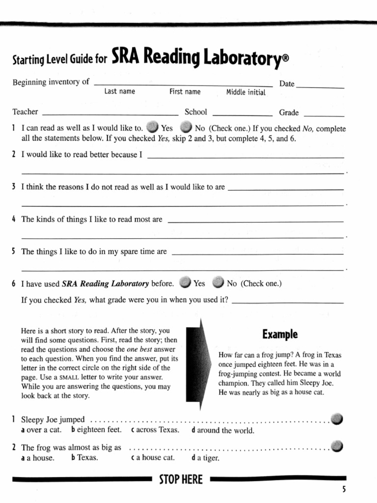 SRA Reading Laboratory PDF Reading Comprehension Reading, 45% OFF