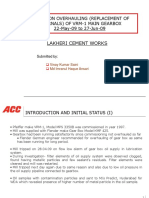 Lakheri Cement Works: Report On Overhauling (Replacement of Internals) of Vrm-1 Main Gearbox 22-May-09 To 27-Jun-09