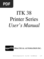 ITK 38 Printer Series: User's Manual