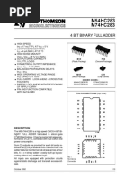 M54HC283 M74HC283: 4 Bit Binary Full Adder