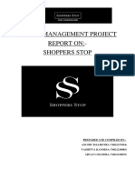Retail Management Project Report On:-Shoppers Stop