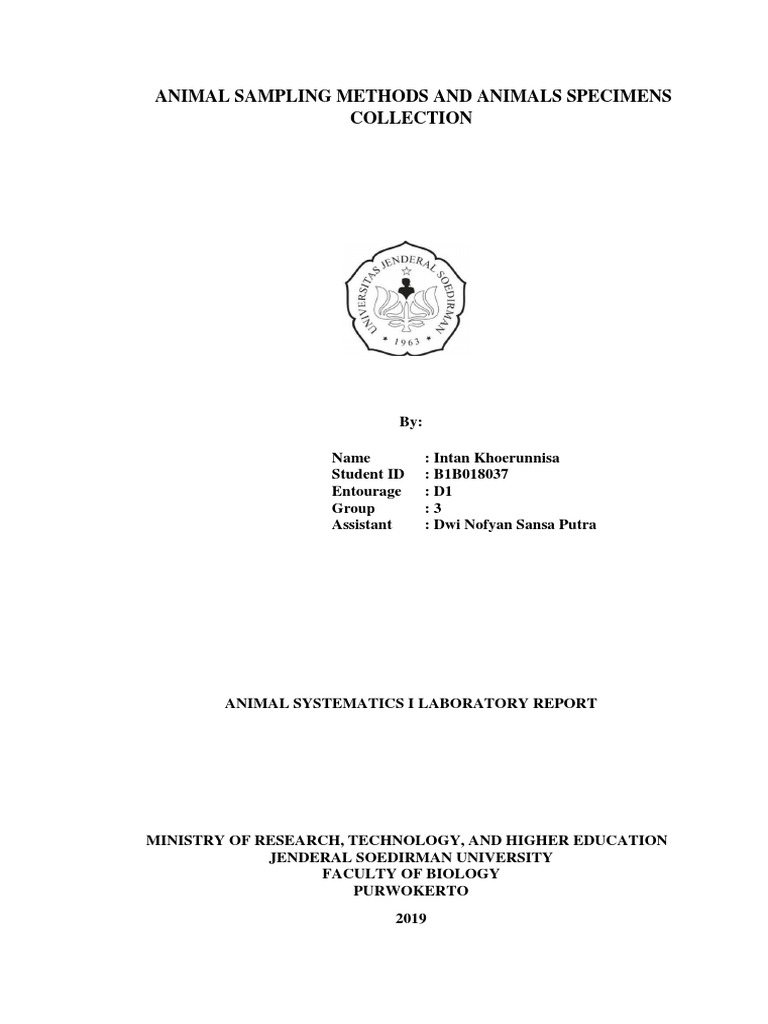 Animal Specimen Collection Techniques | PDF | Sampling (Statistics ...