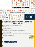 Plant Location and Plant Layout: Prepared by Nicca N. Llegue