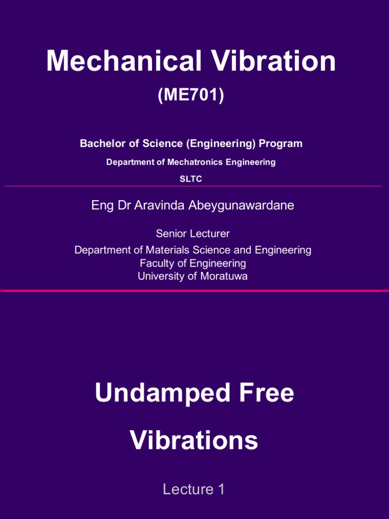 Understanding Mechanical Vibrations | PDF | Resonance | Friction