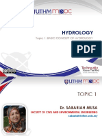 Chapter 1 BASIC CONCEPT OF HYDROLOGY PDF