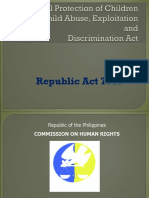 Special Protection of Children Against Child Abuse - Exploitation and Discrimination Act.ppt