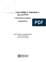 1-Phenyl-2- (pyrrolidin-1-yl) pentan-1-one (α-PVP) : Critical Review Report