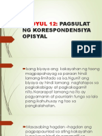 Modyul 12 Korespondensiyang Opisyal