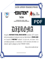 "Edutek": Diploma