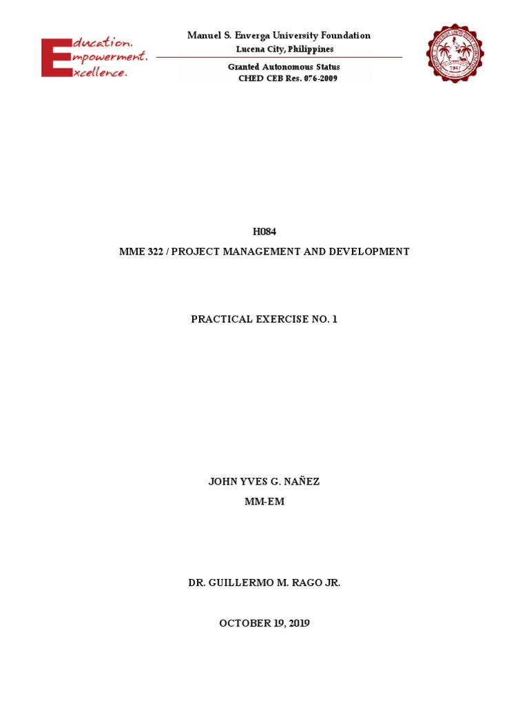 Practical Exercise #1 PDF | PDF | Project Management | Leadership