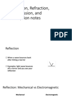 reflection refraction transmission and absorption