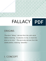 Fallacy: By: Clint Joseph Catacutan JD2-LO1