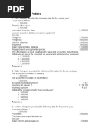 Income Statement - Problems