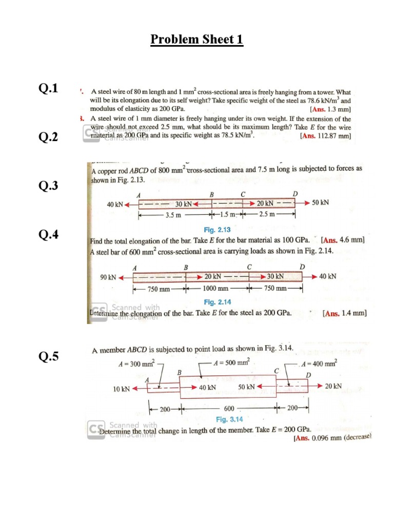 Problem Sheet | PDF