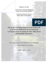 Estrategia pedagógica para el tratamiento de la dimensión ambiental en el proceso de formación del profesional de nivel medio de la especialidad Agronomía