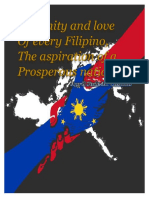 The Unity and Love of Every Filipino, The Aspiration of A Prosperous Nation
