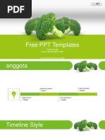 Fresh Green Broccoli PowerPoint Templates