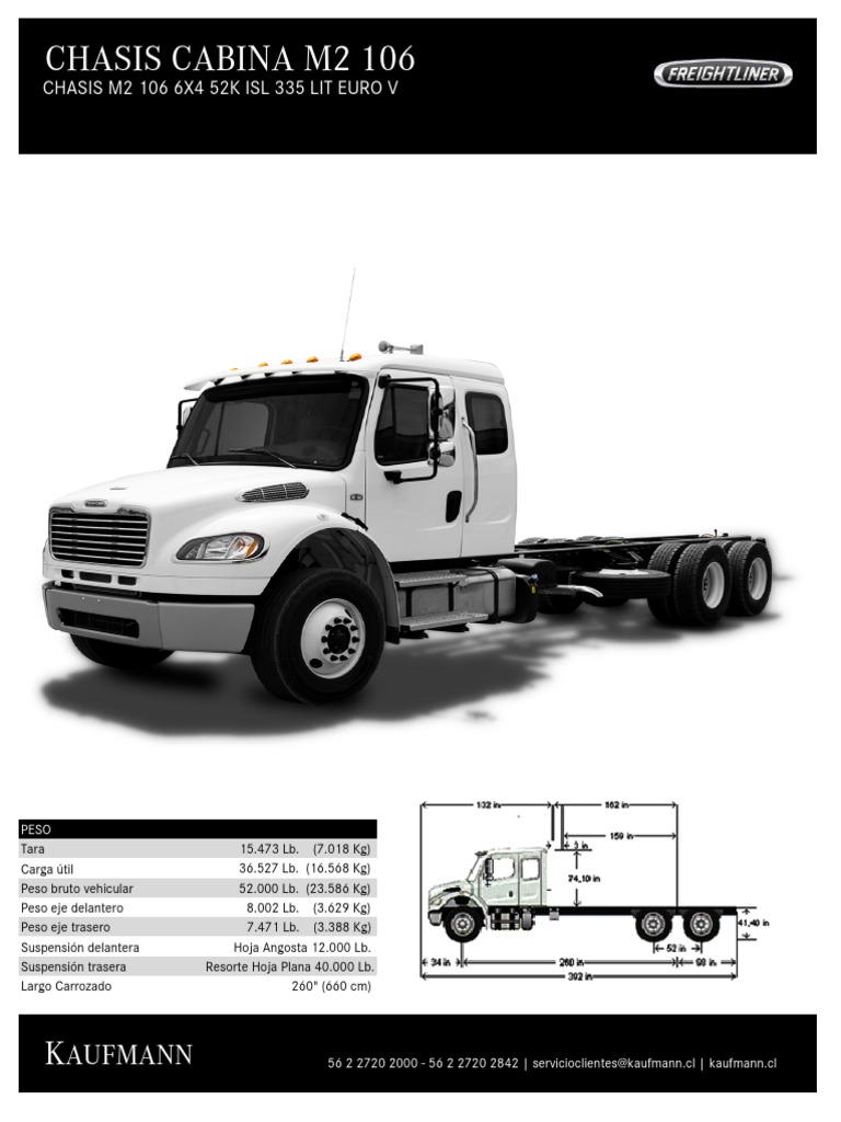 Manual Técnico Freightliner M2 106 | PDF | Eje | Vehículo de motor