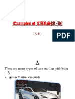 Examples of CARS (A-H)