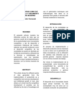 La Productividad Como Eje de Desarrollo y Crecimiento Del Hombre Moderno