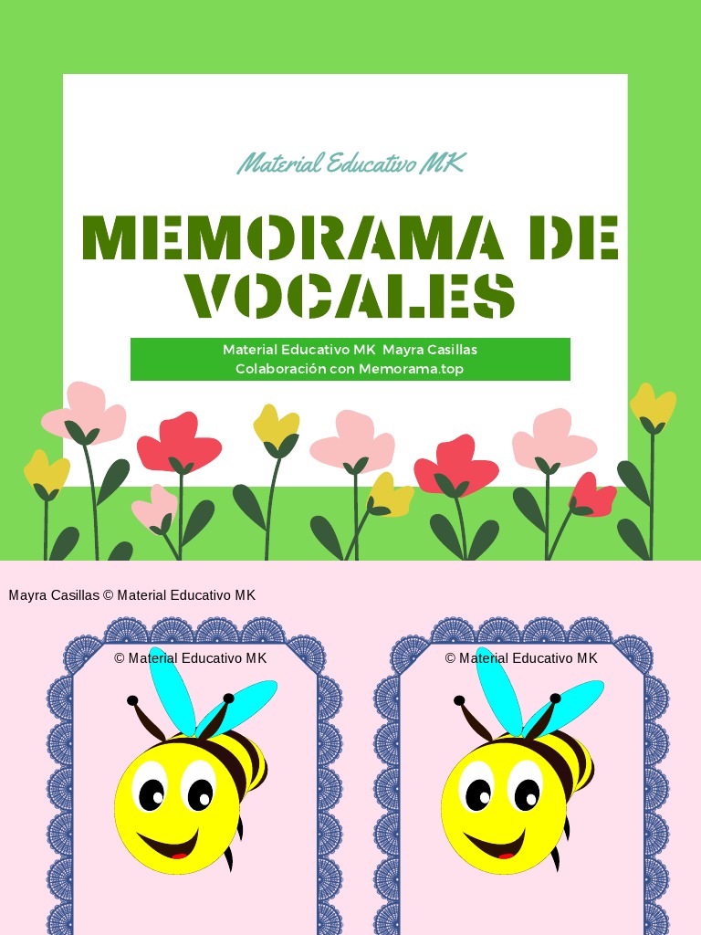 Memorama de Vocales | PDF