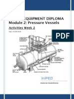 Static Equipment Diploma Module 2: Pressure Vessels: Activities Week 2
