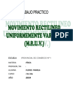 Movimiento rectilíneo uniformemente variado