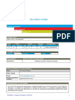 Teaching Guide: Degree: Pharmacy YEAR: 2018-2019 Course: 2