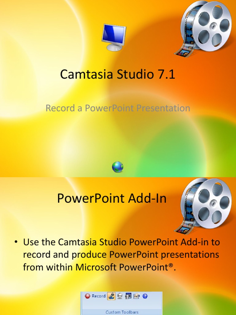 Camtasia Studio 7.1: Record A Powerpoint Presentation | PDF