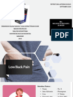 Low Back Pain Referat Dan Laporan Khusus September 2019: Lorem Ipsum Dolor Sit Amet, Consectetur Adipiscing Elit