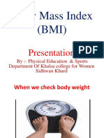 Body Mass Index (BMI) : Presentation
