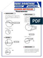 Relaciones métricas y teoremas de tangentes, secantes y cuerdas