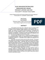 Analisa Anggaran Dan Realisasi Dengan Metode Varians Terhadap Laporan Laba Rugi