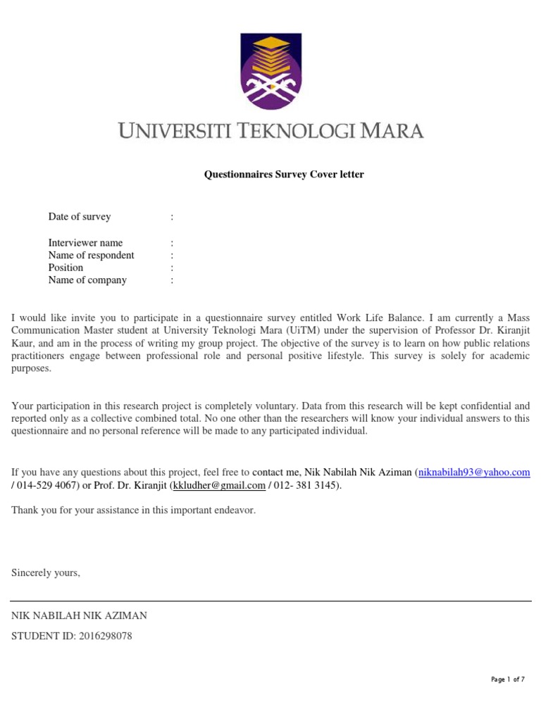 Work Life Balance | PDF | Survey Methodology | Questionnaire