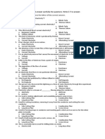 General Direction: Read and Answer Carefully The Questions. Write E If No Answer. Test I. Multiple Choice. Choose The Letter of The Correct Answer