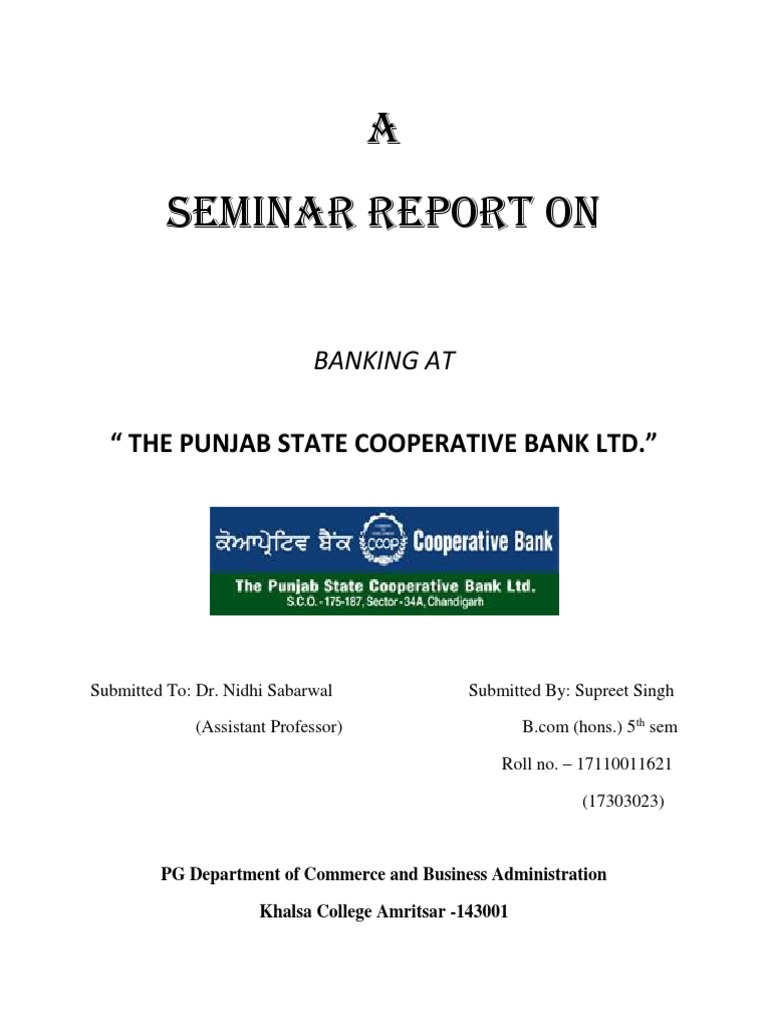 Cooperative Bank' | PDF | Deposit Account | Banks