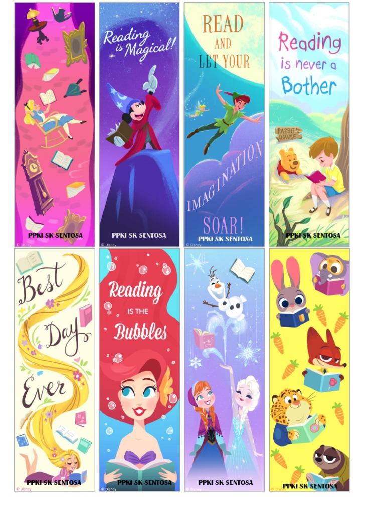 Disney Family Printable Disney Bookmarks PDF