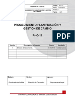 Procedimiento Gestión Del Cambio