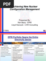 Achieving New Nuclear Configuration Management: Presented By: Ken Barry - EPRI Lloyd Hancock - LRH Consulting