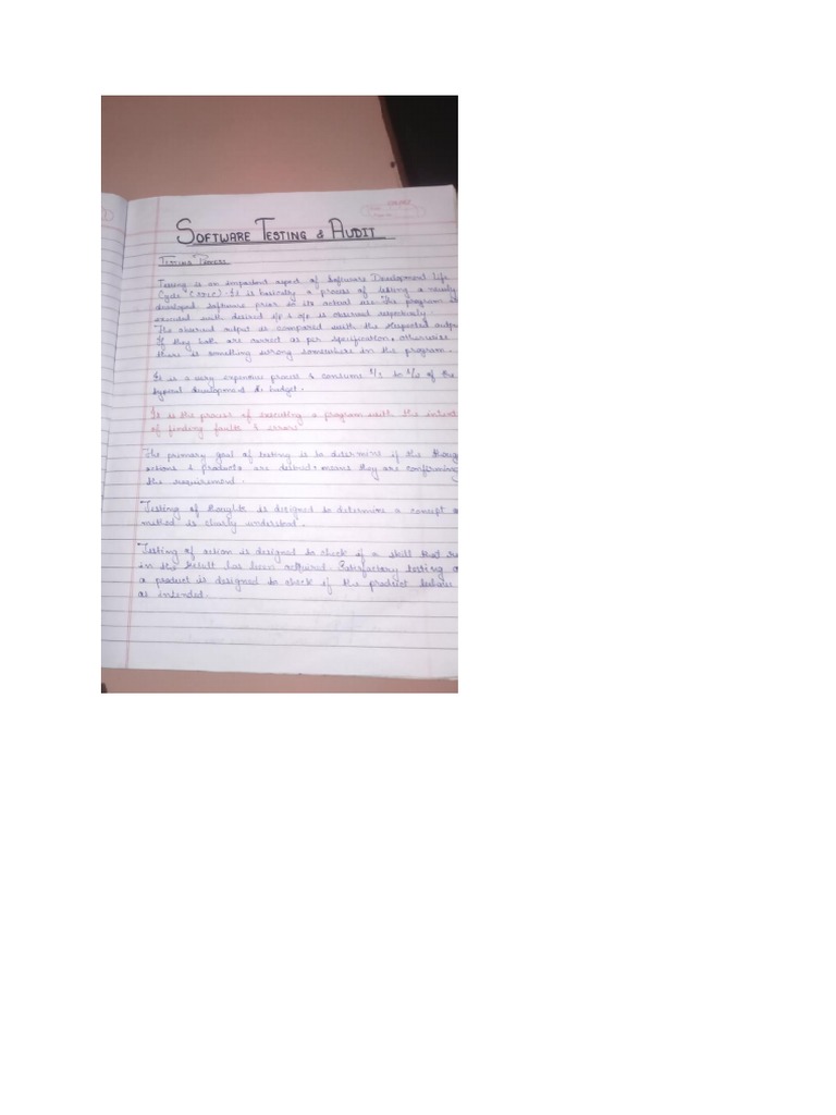 Software Testing and Audit Notes Unit 1 AKTU | PDF