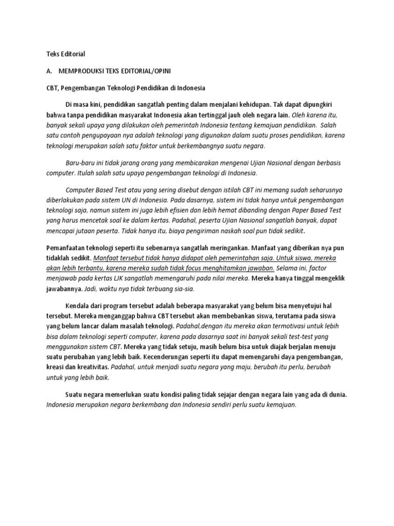 Teks Editorial