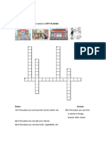 Complete The Crossword Related To CITY PLACES