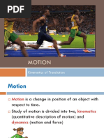 Motion: Kinematics of Translation