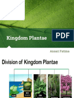 Kingdom Plantae: Major Plant Groups Tissue Differentiation Vascular Tissues Reproduction