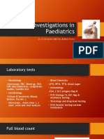 Investigations in Paediatrics