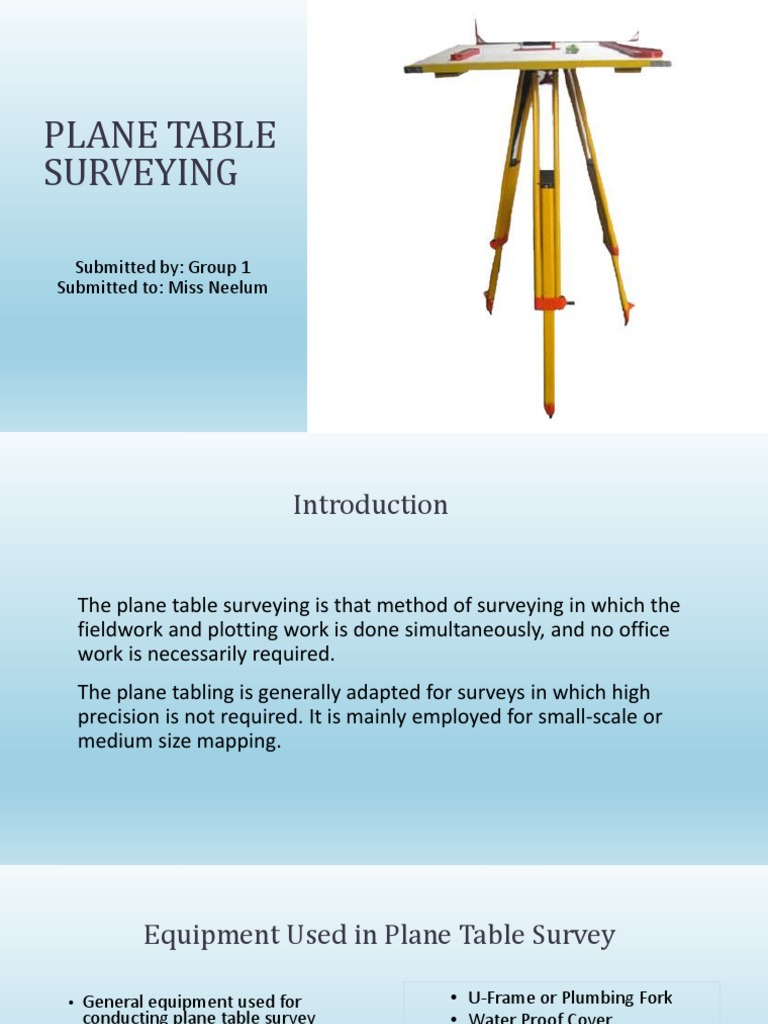 Plane Table Surveying PDF Surveying Geodesy