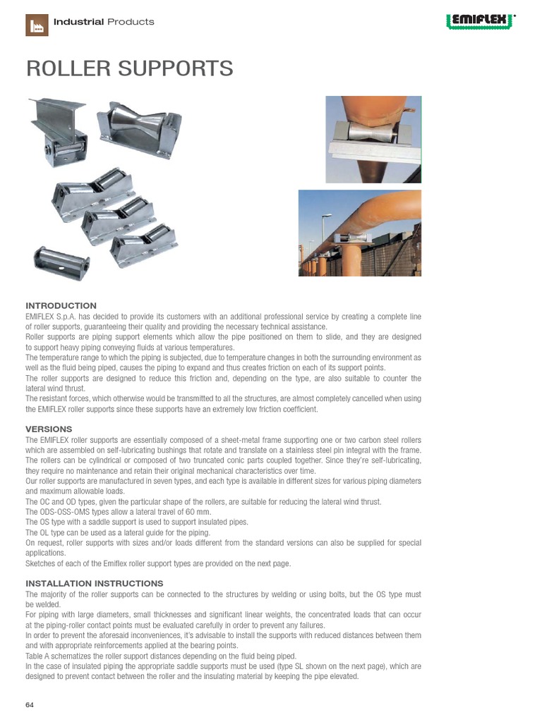 A Comprehensive Guide to Emiflex Roller Supports for Industrial Piping ...