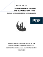 Proposal Peringatan Hari Besar Islam (Phbi) Maulid Nabi Muhammad Saw 1441 H Dusun Sukamaju Desa Sukanagara