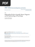 Philosophical Ends To Scientific Means: Diagnosis and The Epistemology of Psychology by Christopher Michael Johnson