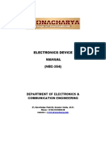 Electronics Device Manual (NEC-354) : Department of Electronics & Communication Engineering